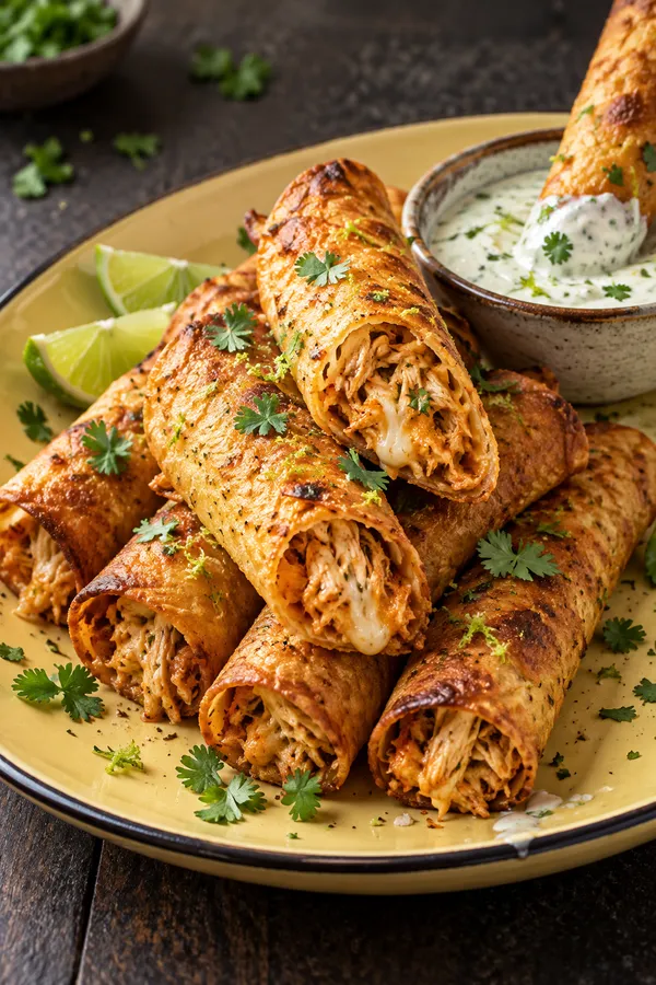 Air Fryer Chicken Taquitos