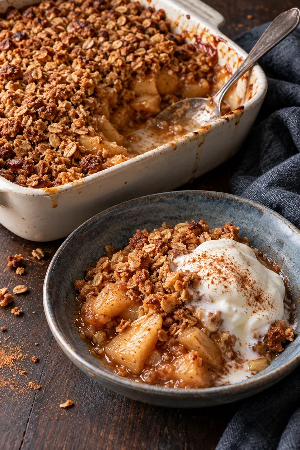 Apple Crisp with Vanilla Yogurt