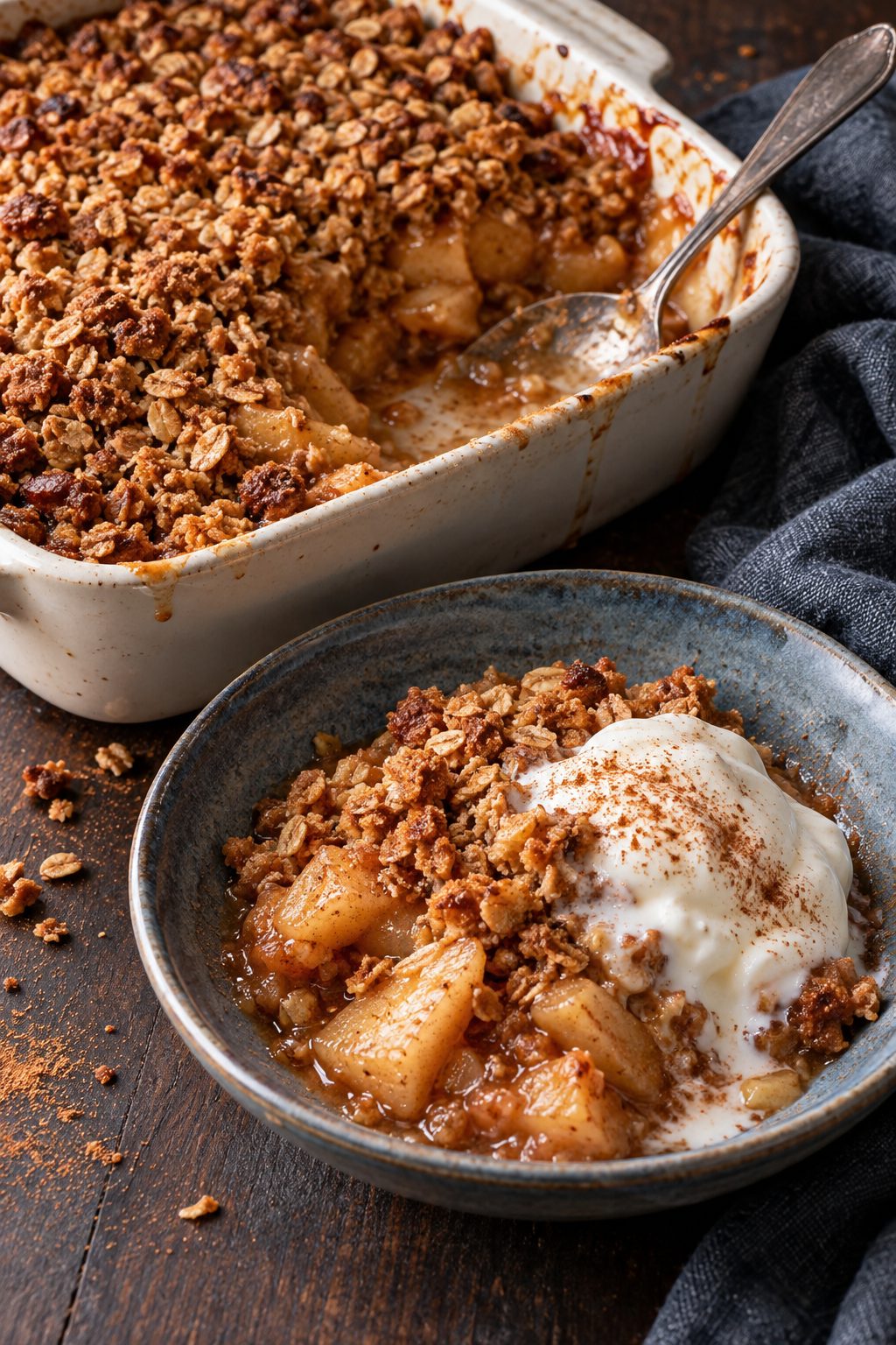Apple Crisp with Vanilla Yogurt