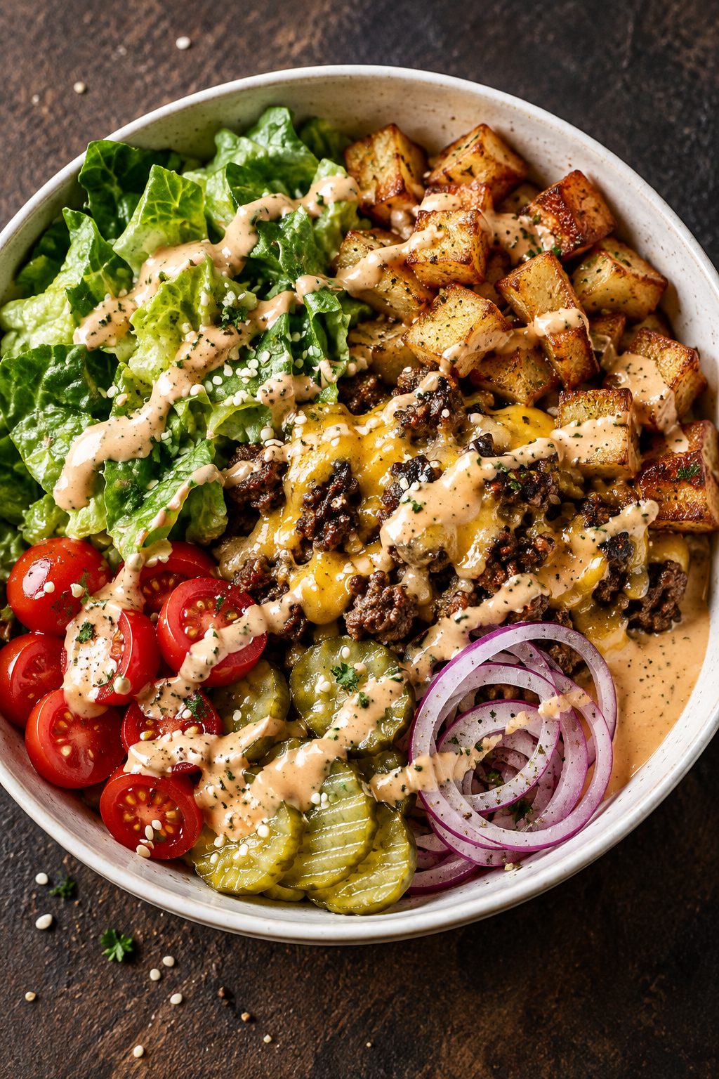 Cheeseburger Bowls with Special Sauce