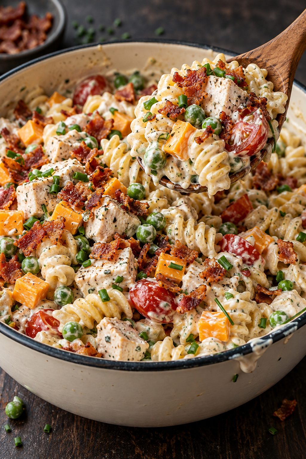 Chicken Bacon Ranch Pasta Salad