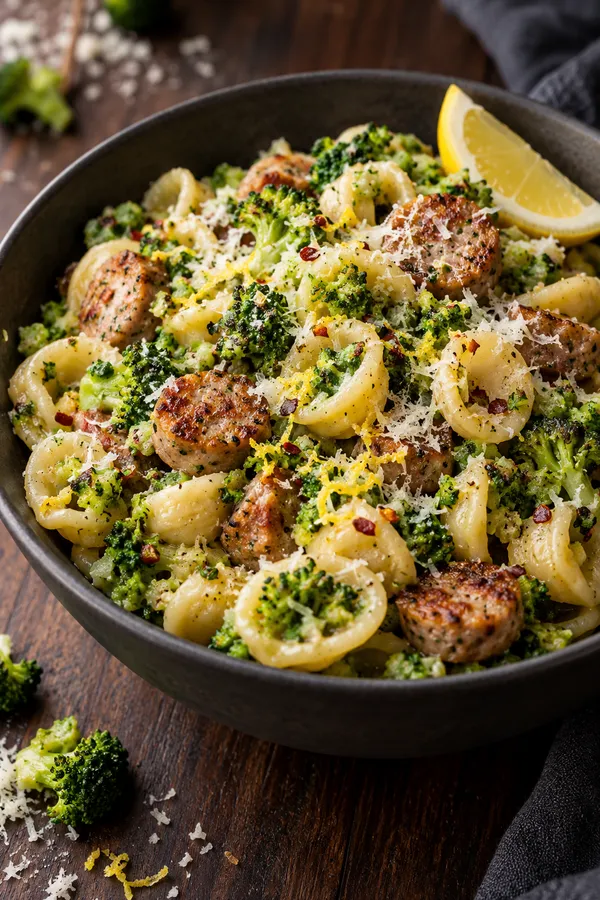 Chicken Sausage and Broccoli Orecchiette