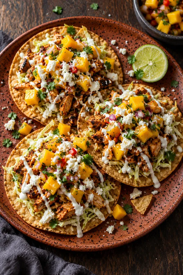 Chicken Tostadas with Mango Salsa