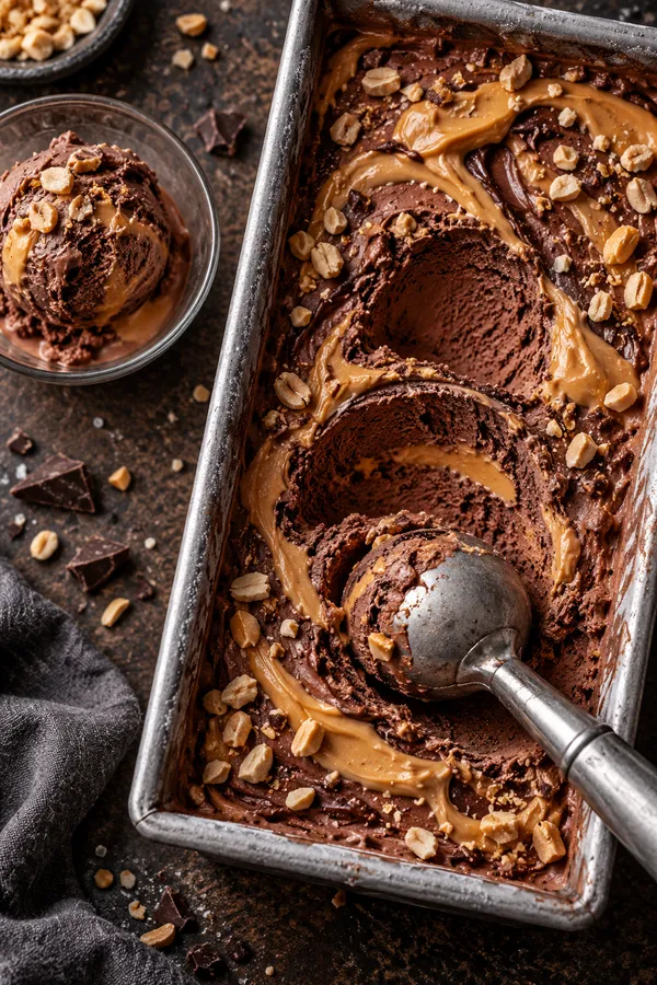 Chocolate Peanut Butter Cottage Cheese Ice Cream