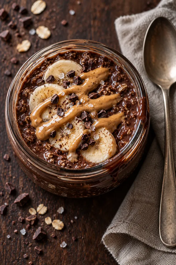 Chocolate Peanut Butter Overnight Oats