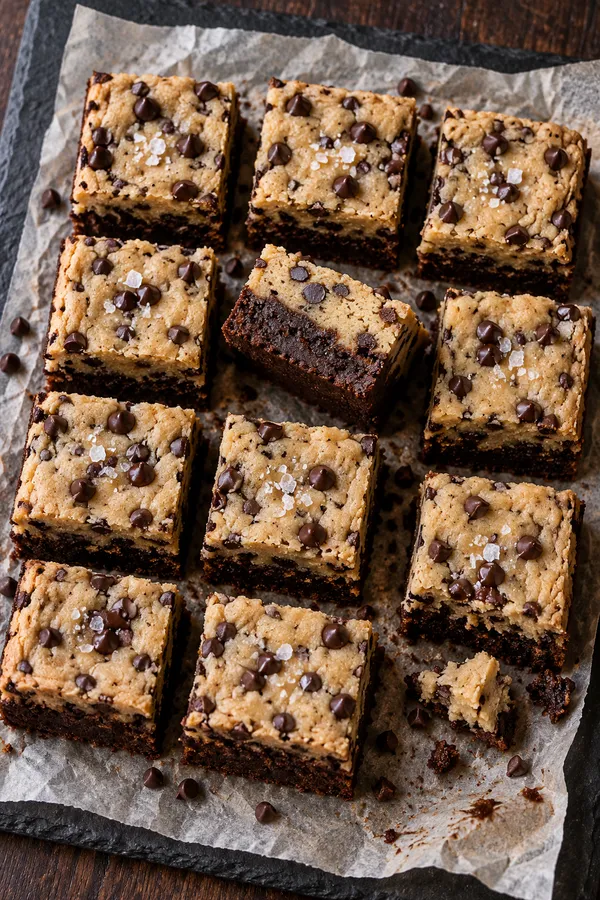Cookie Dough Brownie Bars