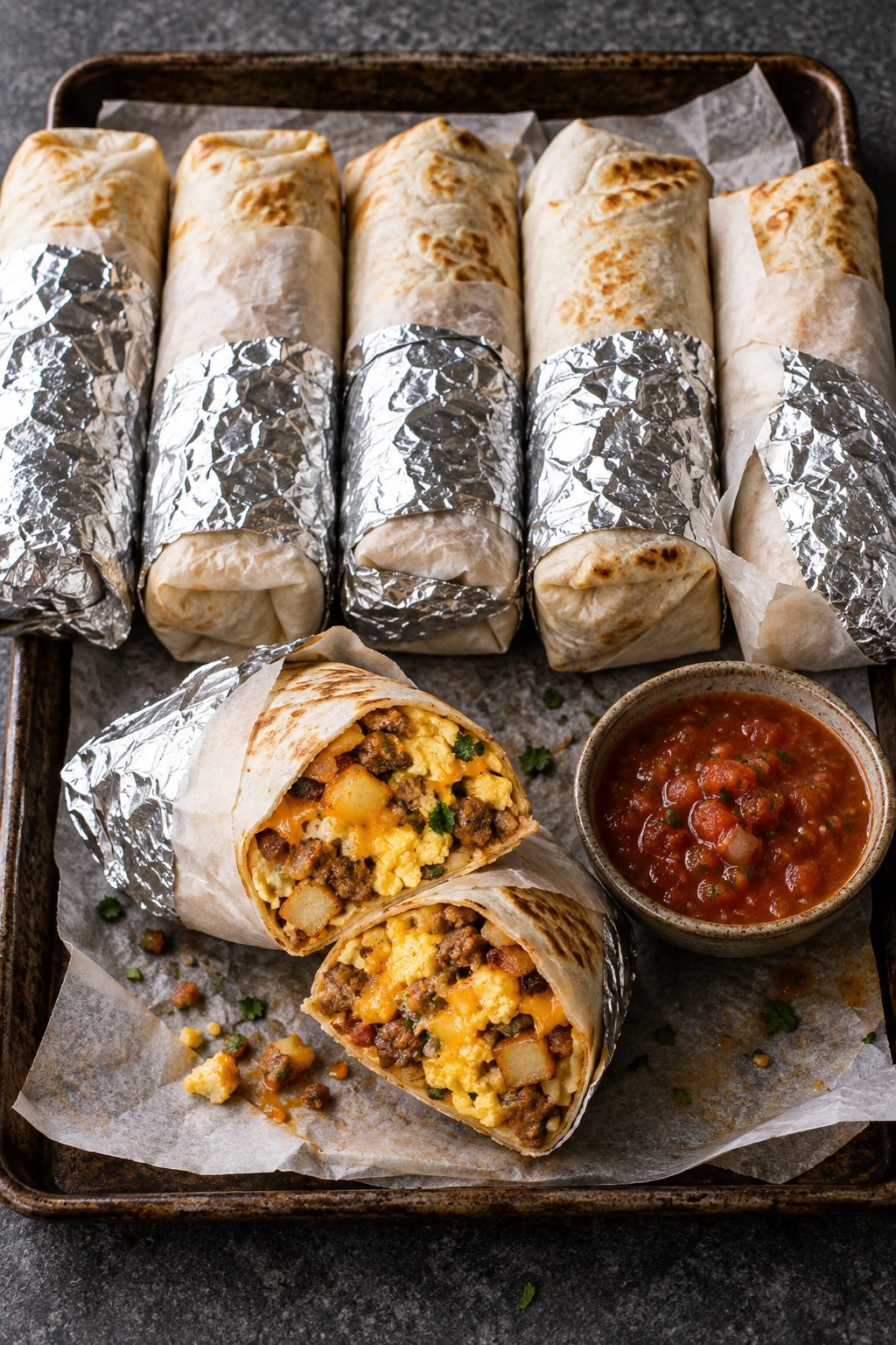 Freezer Breakfast Burritos