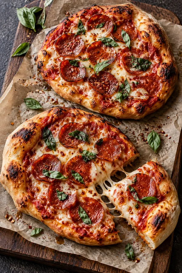 Greek Yogurt Dough Pepperoni Pizza