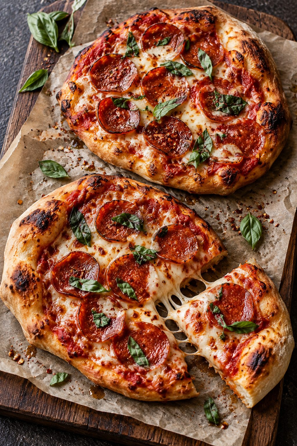 Greek Yogurt Dough Pepperoni Pizza