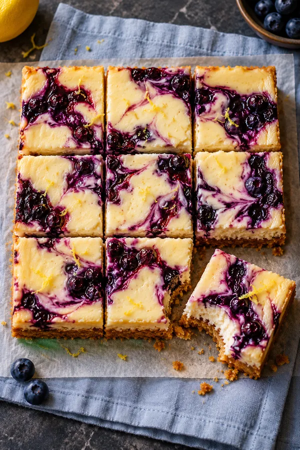 Lemon Blueberry Cheesecake Bars