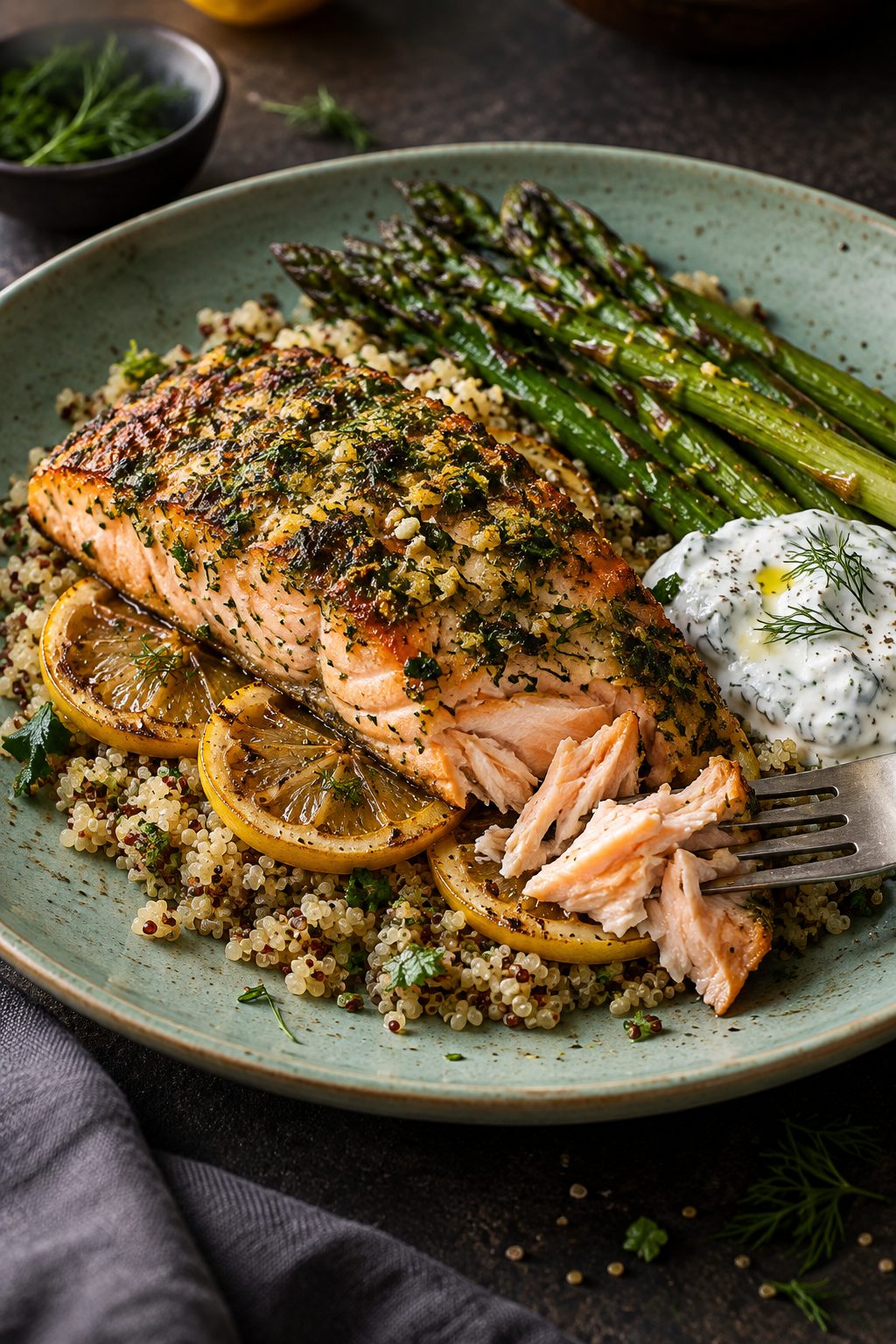 Lemon Herb Salmon with Quinoa