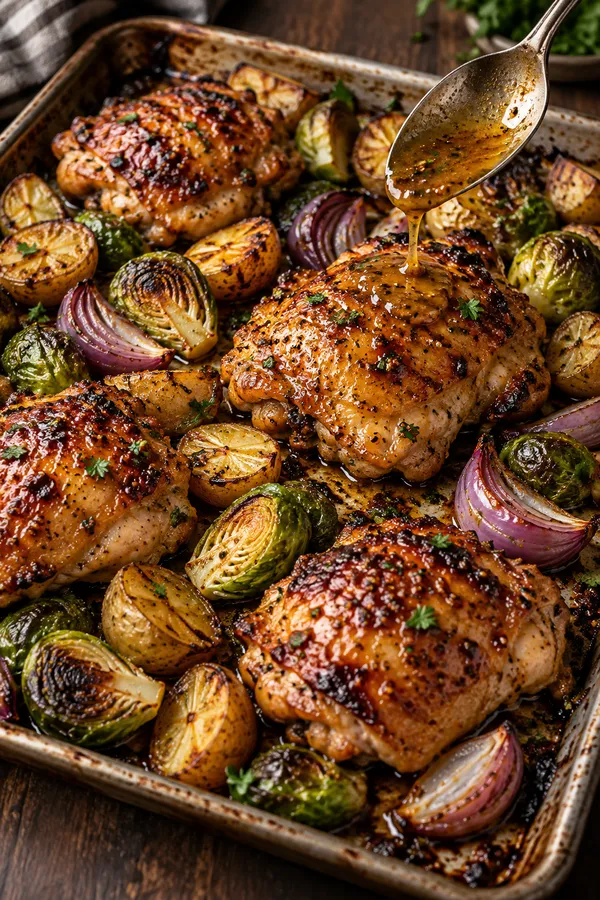Sheet Pan Honey Mustard Chicken Thighs