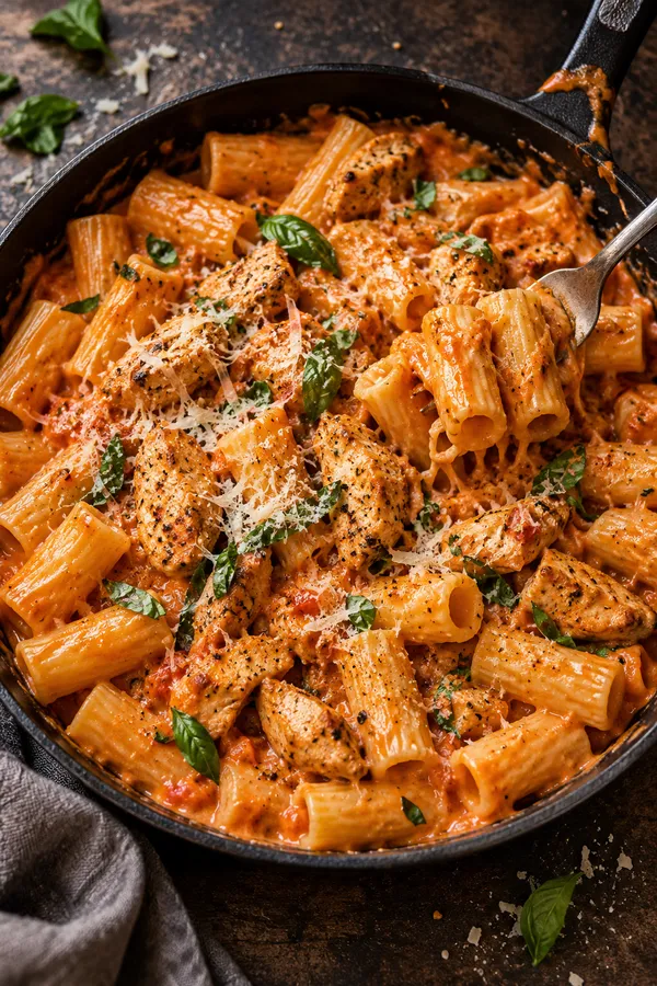 Spicy Vodka Rigatoni with Chicken