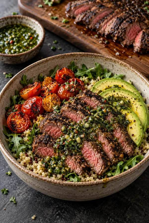 Steak and Chimichurri Grain Bowls